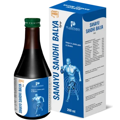 Sanayu Sandhi Balya Syrup 200ml - Helps in Joint Pain Strains - PlantMed Healthcare Pvt Ltd